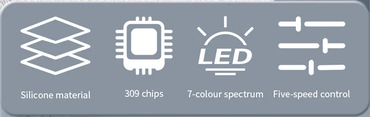 Máscara LED 7 Cores UBilli - Fototerapia Anti-Idade Profissional